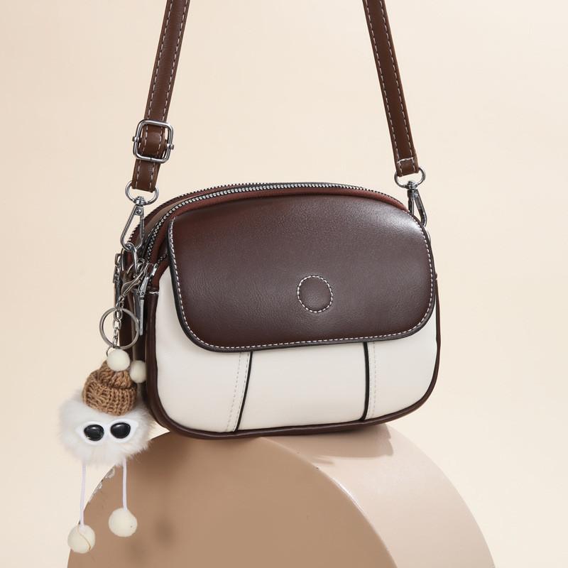 Stylish 2024 Autumn Color Block Handbag Chic Small Shoulder Crossbody Bag