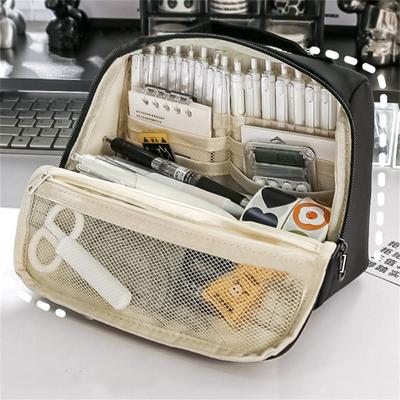 Large Capacity Pencil Case Storage Box 90° Opening Stationery Storage Bag 9-Layer Multifunctional Big Pen Bag School Supplies