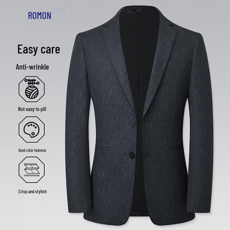 Romon Men s Slim Fit Anti-Wrinkle Business Suit Jacket 190A