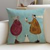 Copricuscino d'Arte P-Sam Toft Set Federe in Lino Naturale, Decorazione All-In-One per Divano, Camera da Letto e Sedia