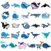 51 Whale Graffiti Cartoon Marine Life Stickers for Kids - Perfect for DIY Skateboards, Water Bottles, and Suitcases
