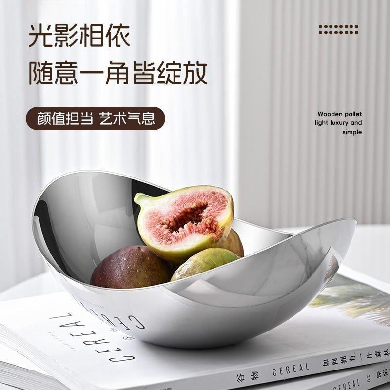 304 Stainless Steel Cooking Bowl Large Special-shaped Bowl Creative Irregular Salad Restaurant Hotel Decoration Plates