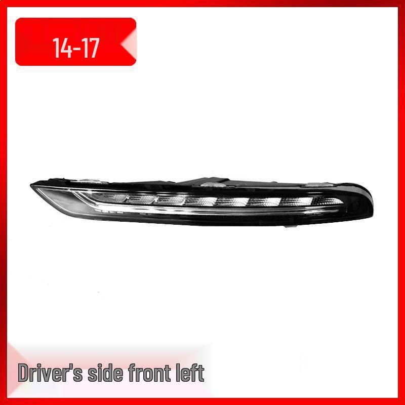 Compatible with Porsche Macan: LED Fog Lights & Front Bumper Daytime Running Lights with Turn Signals. Single Pack-Porsche Macan (Import)