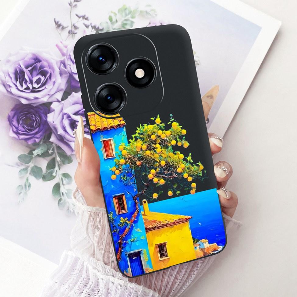 Case For Tecno Spark 10 Cover KI5q Cute Cat Fashion Butterfly Painted Casing For Techno Spark 10 Bumper