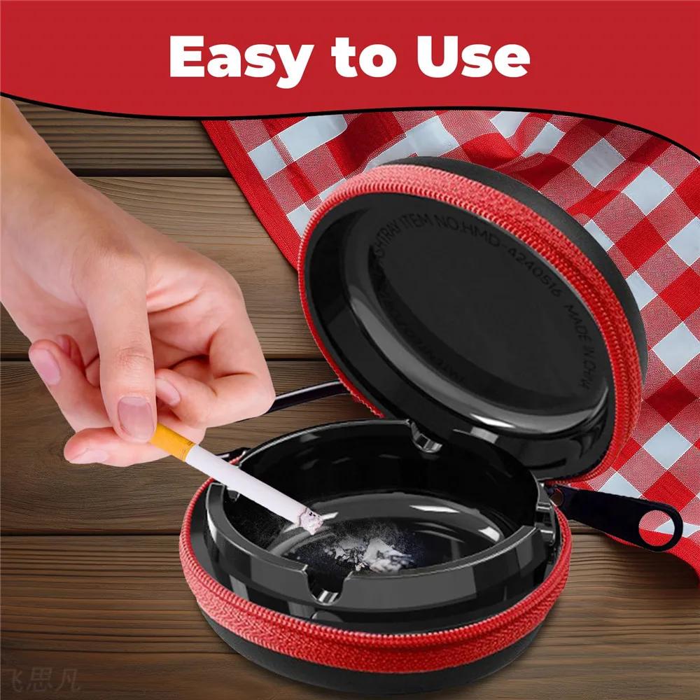 Portable Pocket Ashtrays with Eva Bag Zipper Ash Tray for Gift for Boyfriend Home Accessories Outdoor