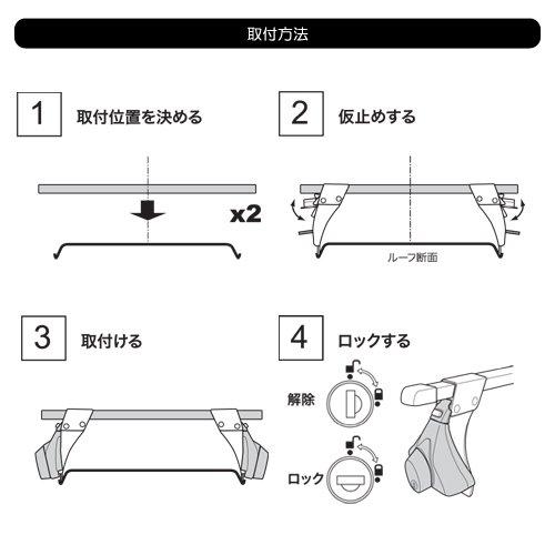 Carmate inno Roof Carrier, Basic Stay, Drip Type, INLDK