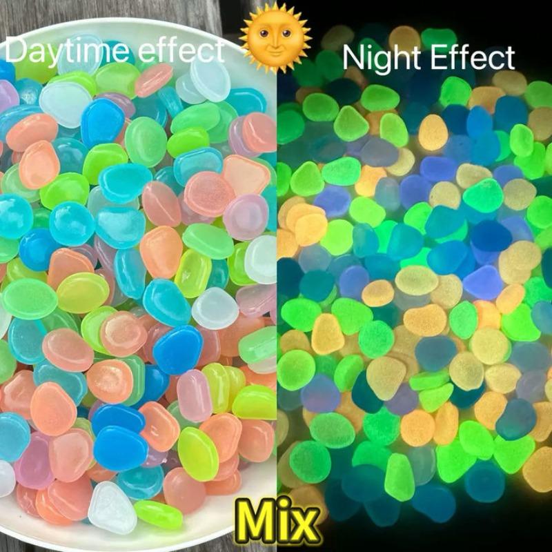 

Glow-in-the-Dark Pebbles Create A Magical Garden Aquarium Decoration Landscaping or Wedding Decoration for Christmas Birthday 1bag(100pcs)