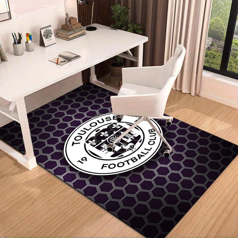 1PC Toul-ouse Football Rug Game Carpet, Floor Mat for Bedroom Living Room Entryway Rug, Home Decor Idea Gift for Christmas Birthday