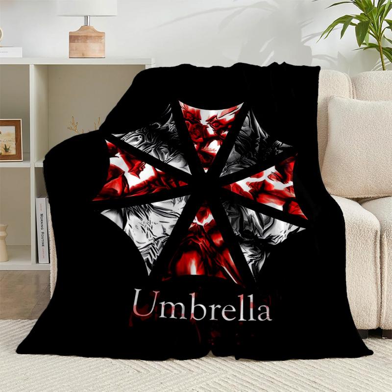 1PC Umbrella Symbol Flannel Blanket Gift, Suitable for Both Men And Women, Soft Ideal for Beds And Sofa, Birthday Or Christmas Gift