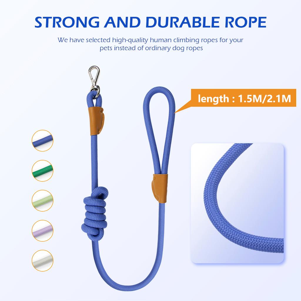 1.5M 2.1M Medium Big Dog Leash Easy and Convenient Type Training Leash for Large Dogs