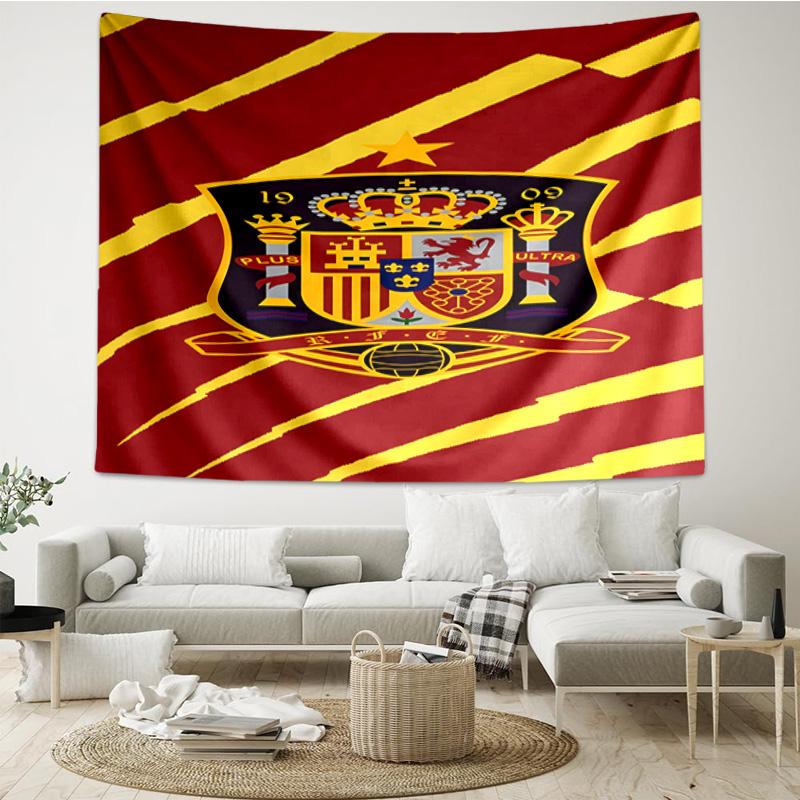 Spain Football Crest Tapestry Hanging for Bedroom,Livingroom, Playroom,Decor Art Room Wall Tapestry Holiday and Birthday Gifts