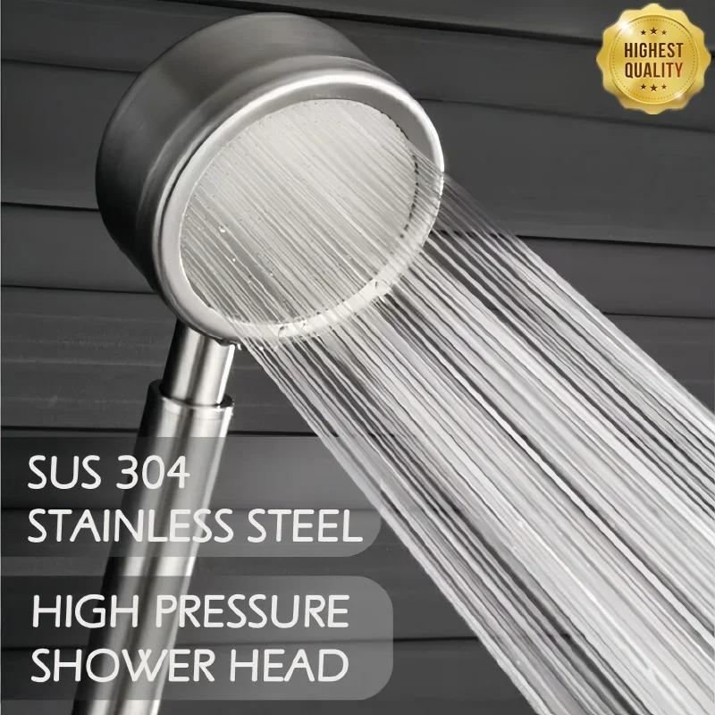 Edelstahl Badezimmer Handbrause Duschkopf Hochdruck Wassersparend Sprühkopf Supercharged Regendusche Duschkopfh