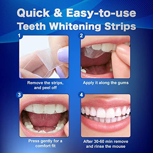 Teeth Whitening Strip, 28 Sensitivity Free Whitening Strips, Peroxide Free, 14 Treatments for Teeth Whitening, Professional and Safe Teeth Whitening S