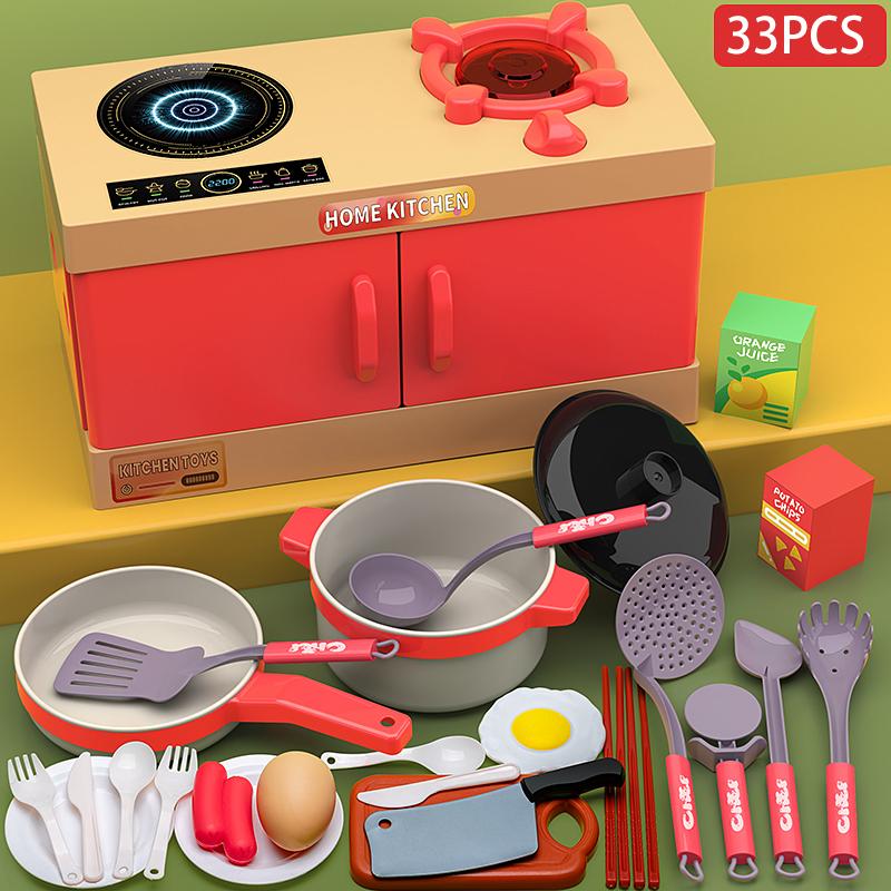 Children's Kitchen Toy Set Simulated Kitchen Cutting Music Simulated Fruit Cutting Cooking Toy Cooking Accessories Cooking Set