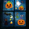 Classroom Halloween Decorations Cute Static Cling Window Stickers, Pumpkin Ghost Bat Black Cat Glass Clings Decals, No Adhesive Removable Art