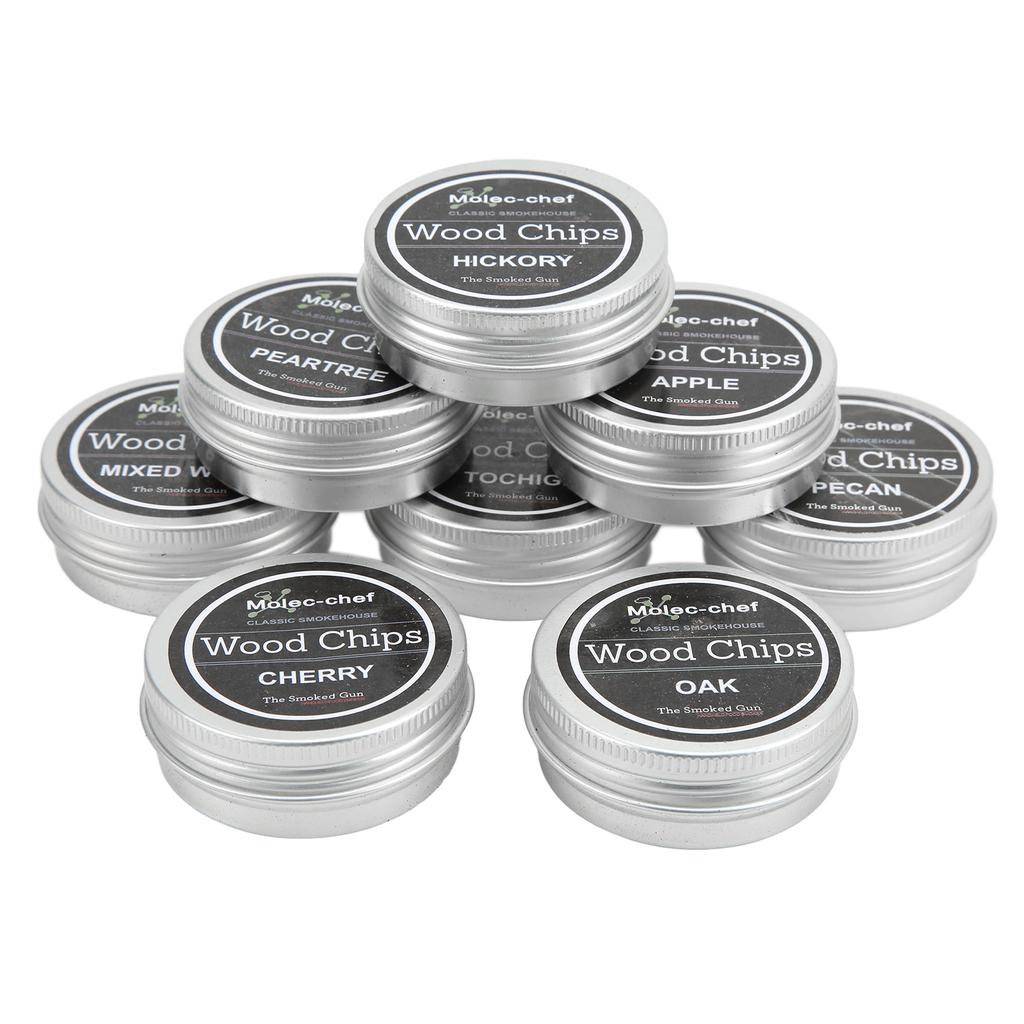 8 Pezzi Chip di Legno per Affumicare Whiskey Kit Affumicatore per Cocktail Chip Affumicanti per Bevande Affumicate