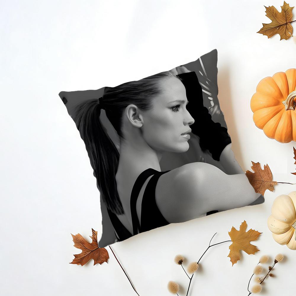 Retro Actress JJennifer Garner Cushion Cover Washable Linen Pillowcase Soft  for Daily Sofa Bed Home Room Decor