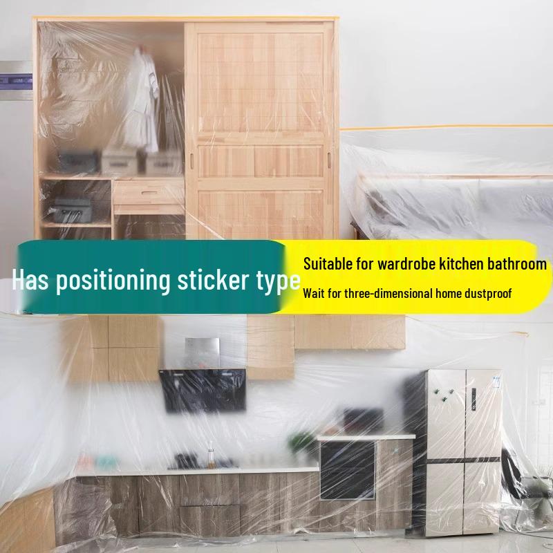 Dustproof Disposable Furniture Cover - Plastic Film for Renovation and Household Protection