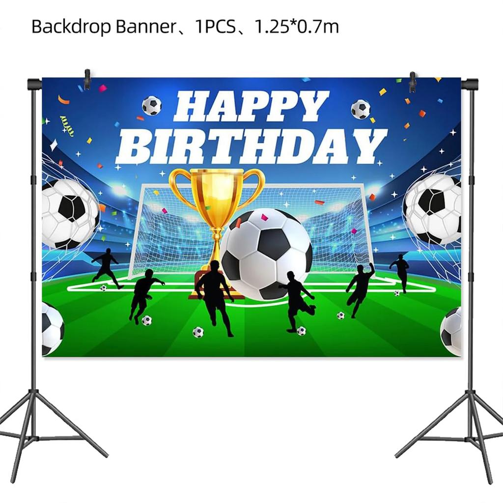 Football Birthday Decorations Soccer Theme Party Supplies Cup Plate Banner Balloons For Kids Boys Party Favor Gifts Photo Props
