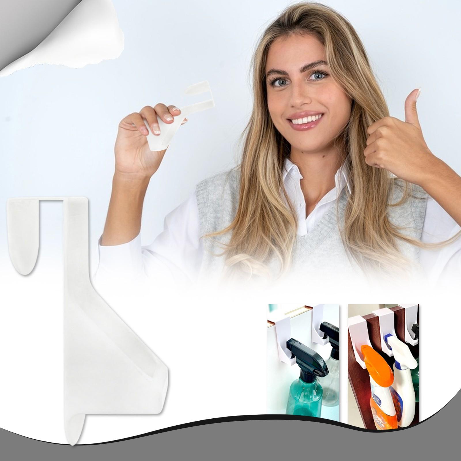 

Spray Bottle Hangers , Non-destructive Installation , Cabinet Doors , Kitchen And Bathroom Spray Bottle Organizers , Keep Your Space Tidy ,1pc , One Size белый