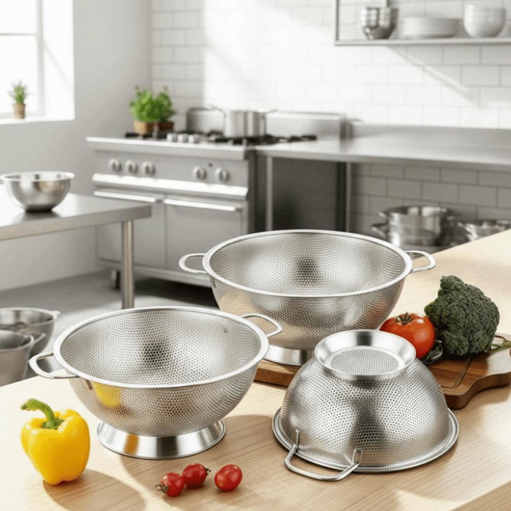 Thickened Vegetable Washing Basin Fine Mesh Filter Kitchen Strainer Food Pasta Strainer  Fruits