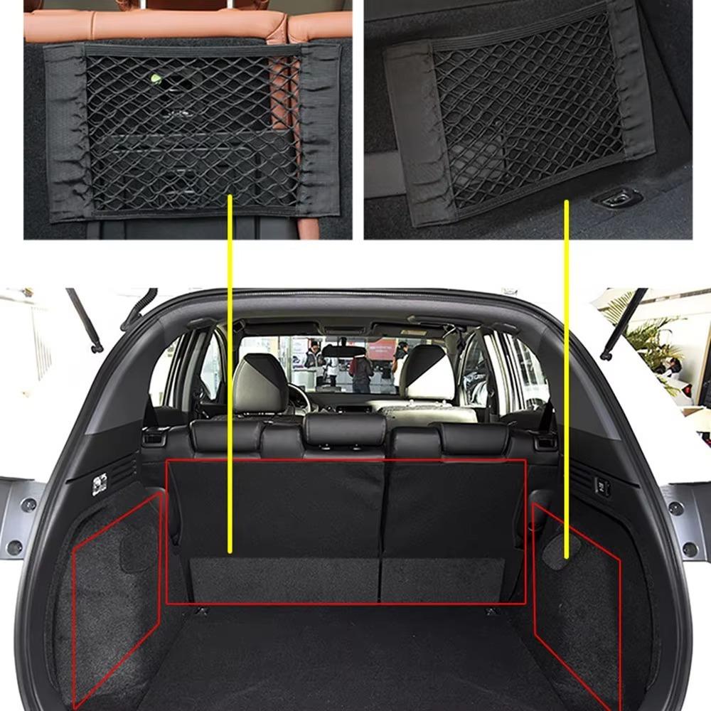 Stretchable Car Storage Net Elastic Seat Back Storage Bag New Car Trunk Storage Bag  Seat Back