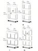 1pcs 3/4 Tier Rolling Utility Cart Storage Shelf Movable Gap Storage Rack Kitchen Bathroom Slim Slide Organizer Shelf Livingroom