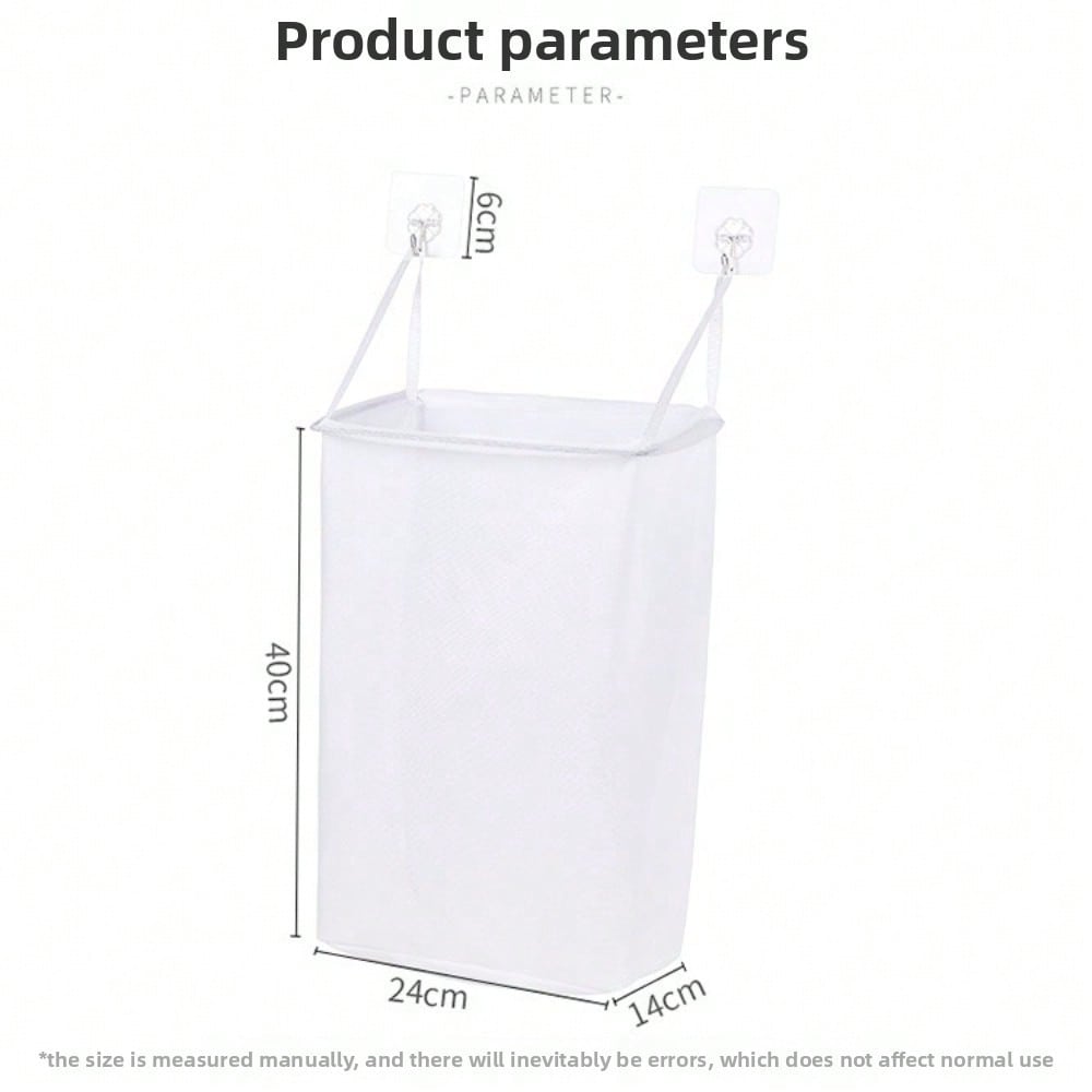Wall Hanging Dirty Clothes Basket Household Laundry Basket No Punching Toilet Paste Storage Basket Bathroom Storage Basket Dirty Clothes Basket