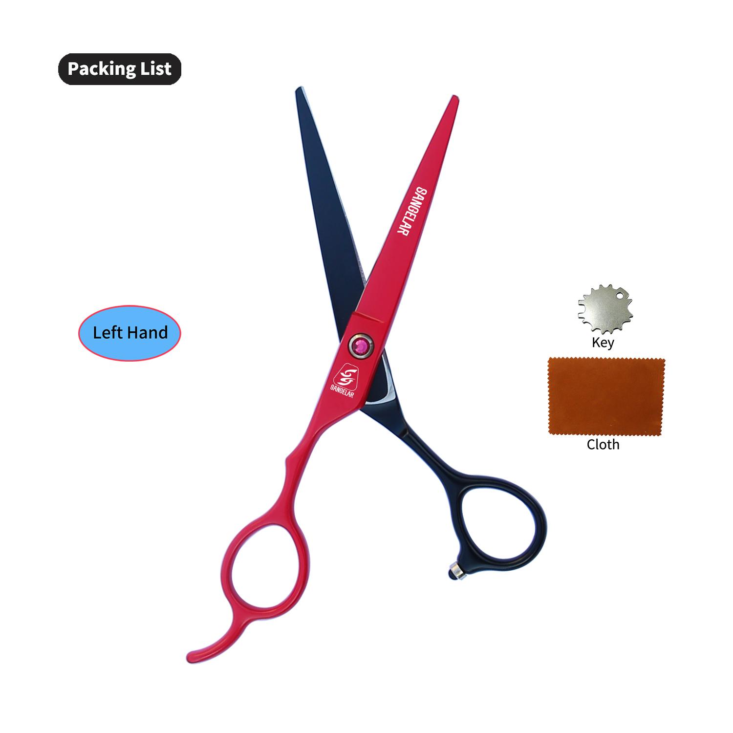 

Ножницы для волос Sangelar 6 дюймов, левые, профессиональные, серии Razor Edge, ножницы для стрижки волос, парикмахерские ножницы для стрижки и филировки волос для салона и дома 6 inch Cutting Scissors