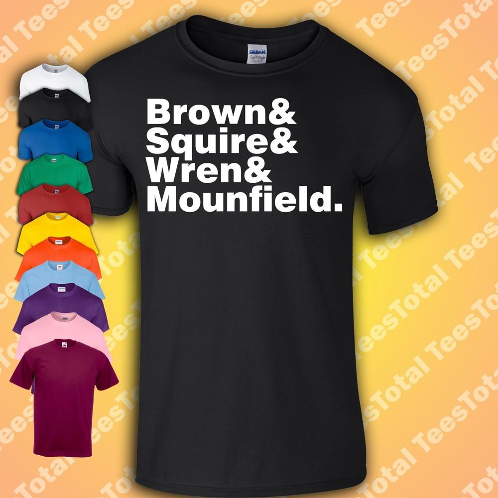 

Stone Roses Line-Up T-Shirt Brown and Squire and Wren and Mounfield | Ian Brown Mani S