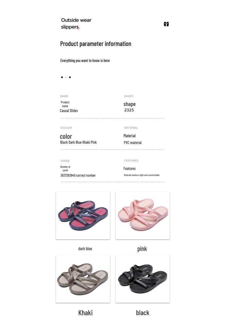 Luofu Women's Non-Slip Fashion Slippers: Summer Style, Flat Beach Shoes for Outdoors & Home