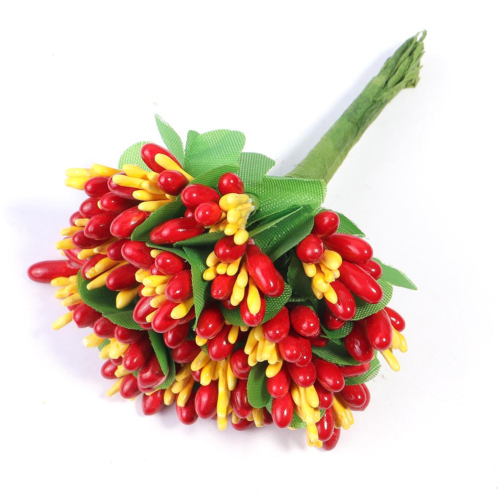 20pcs Bud Stamens Family Garden Handmade Artificial Bouquet Wedding Merry Christmas Decoration DIY Pearl Craft Fake Flowers