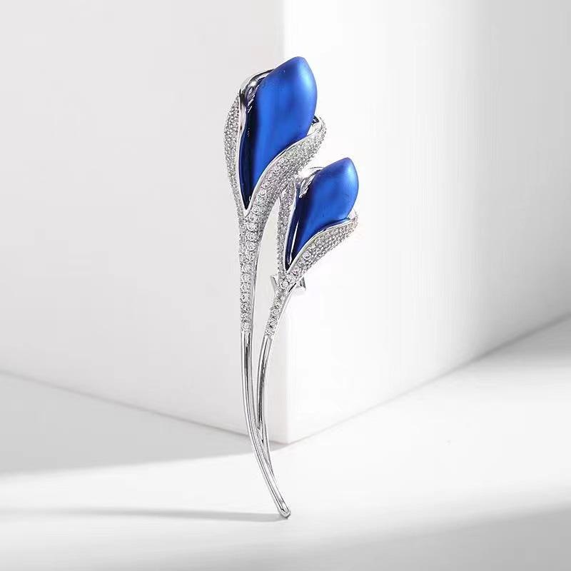 Butterfly Brooch Women'S High-End Sense Niche High-End Pin Temperament Fixed Clothes Suit Pearl Jewelry