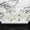 Portable Halloween Candle Holder Funny Halloween Ornament Party Decor Ghost Candle Stand  Garden