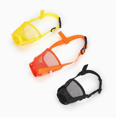 Dog Muzzle, Comfortable Thickened Adjustable Mesh Muzzle for Small Medium Large Dogs, - Training Muzzle for Grooming and Walking