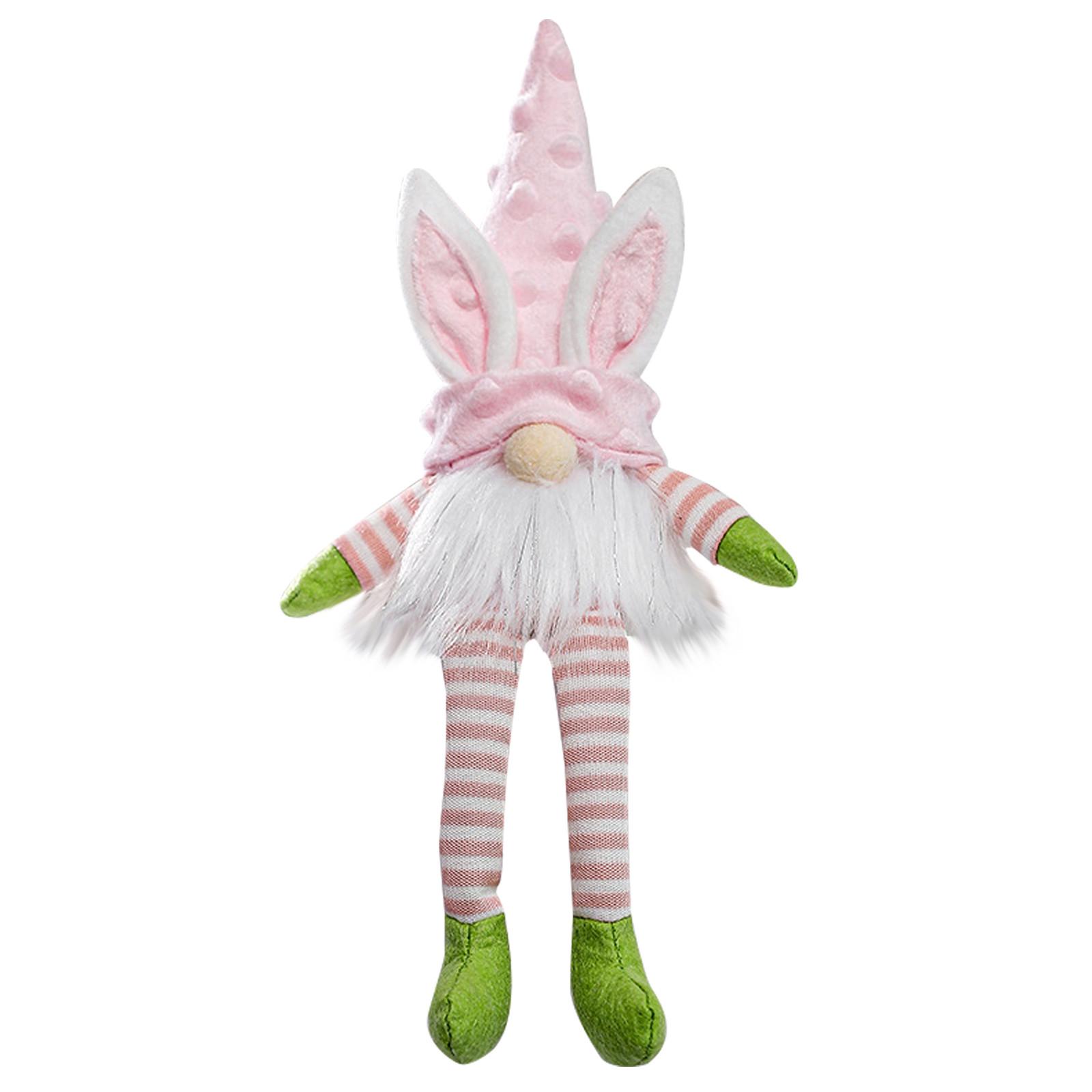 

LED Easter Gnomes Bunny Decor Ornaments Plush Faceless Doll Kids Toy рожевий