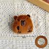Søt Capybara Dyr Plysj Dukke Brosje LUN Myke Utstoppede Klær Merke Pins Ryggsekker Dekor Tilbehør