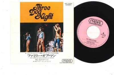 7inch Record THREE DOG NIGHT - Family Of Man / Going In Circles IPR10049 PROBE 1972 Japan Rock Used