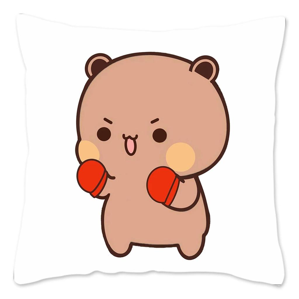 Povlak na polštář Bubu a Dudu Domácí dekorace Polyesterový povlak na polštář na pohovku Povlak na ozdobný polštář Zábavný Roztomilý Potisk Panda Medvědů