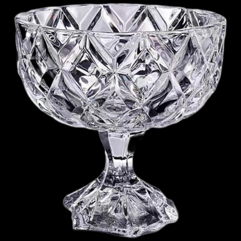 Flavinmci European Style Crystal Glass Fruit Bowl