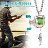 Men Women Mini Fishing Reel Jewelry Set Line Wheel Pendant Necklace Fashion Sporty Outdoor Fishing Jewelry Gift for Anglers