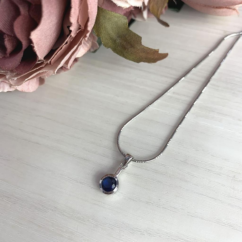 Silver Pendant with Nano Sapphire 0.638ct (2020226)