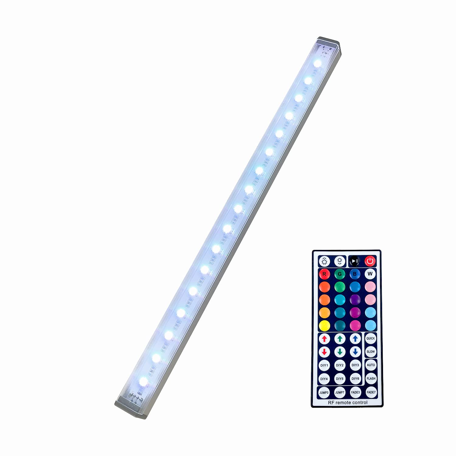 

Світлодіодна бездротова лампа RGB, Тип палички, з пультом дистанційного керування, Заряджається через Micro USB, Вбудований димер, Ідеально для декору інтер єру, Меблі Землі,