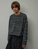 LEARVE Gradient Stacks Maxi Crewneck Knit Charcoal