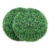 VEVOR Artificial Topiaries Boxwood Trees, 16” Tall (2 Pieces), Ball-Shape Faux Topiaries Plant