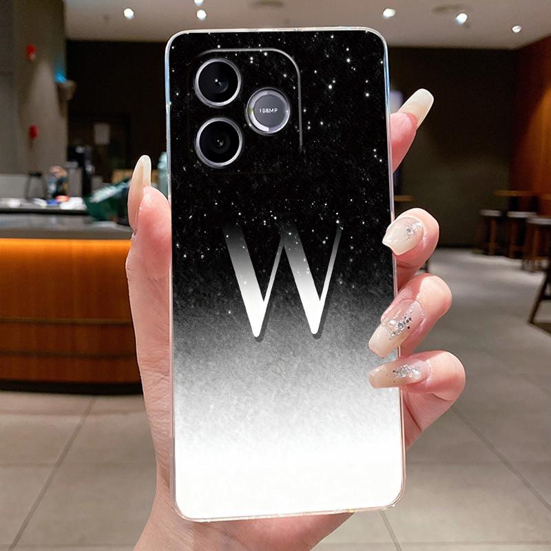Anti-scratch Phone Case For Honor 600 Lite 5G/Honor 500 Smart 5G Jelly Clear TPU Soft Casing Lucky Letter Couple Shell