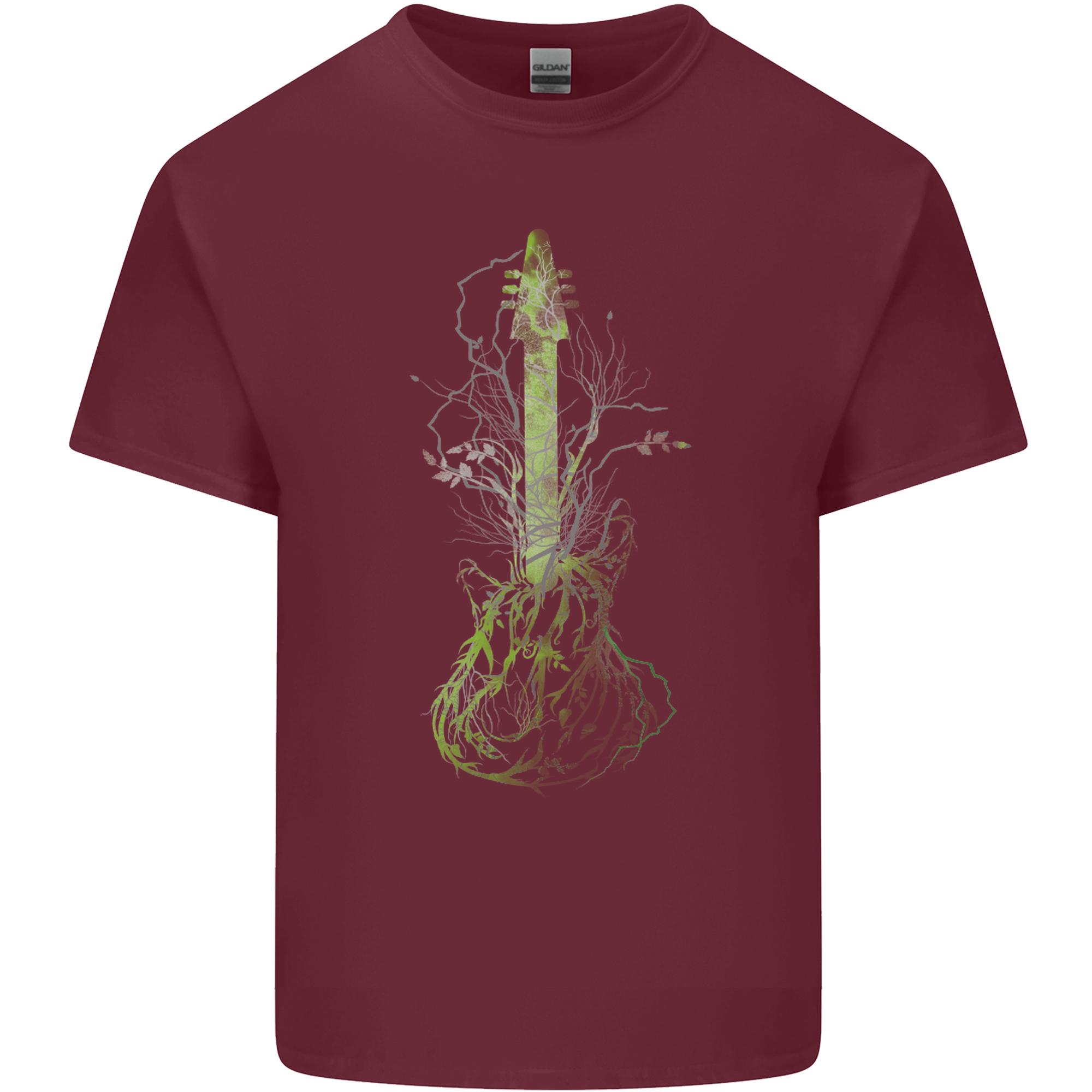 Green Guitar Tree Guitarist Acoustic Unisexs Light Cotton Tshirt S