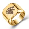 Free Engrave New Silver/Gold/Black/Blue Square Big Width Signet Rings Customized Fashion Finger Men Ring Titanium Steel Jewelry