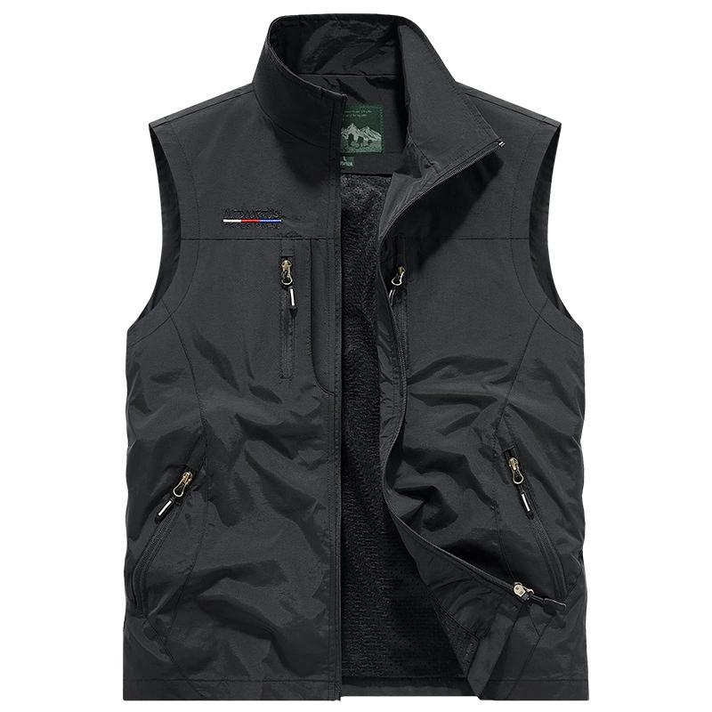 Summer Men Many Pocket Thin Tool Outdoor Casual Vest Men Camping Fishing Breathable Loose Sleeveless Vest Male Waistcoat