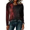 Women's Halloween Print Long Sleeve Top Casual Round Neck T-Shirt for Fall Party Wear